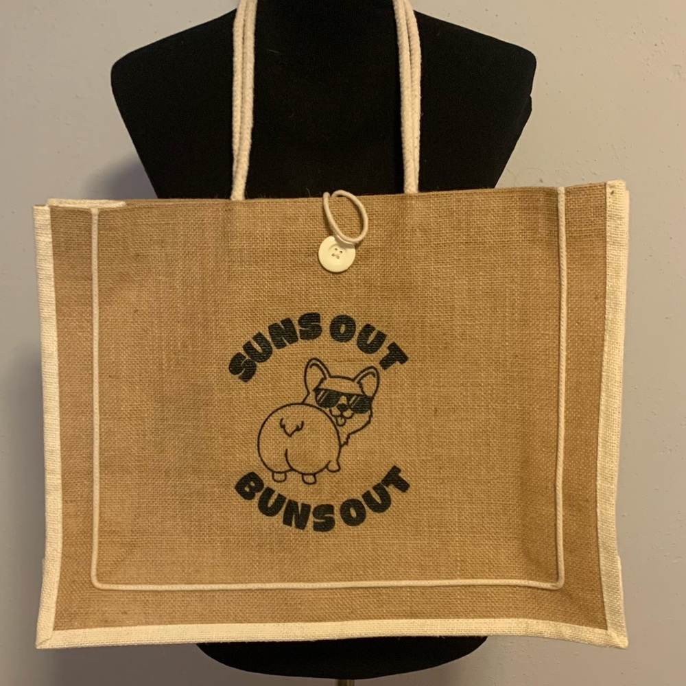 Corgi tote/ beach bag